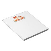 2 Kute Little Red Foxes Waterverf Design Notitieblok (Schuin)