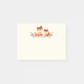 2 Kute Little Red Foxes Waterverf Design Post-it® Notes (Voorkant)