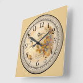 2 Kute vogels die in de bomen spelen Vierkante Klok (Hoek)