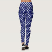 2 Laag - Fleur de Lis Witte Achtergrond DIY NB Leggings (Achterkant)