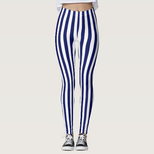 2 Laag - Streep Wit DIY BG NB Leggings (Voorkant)