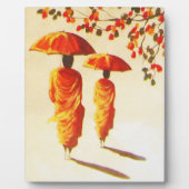2 Laotiaanse boeddhistische monniken Fotoplaat (Voorkant)