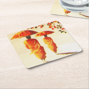 2 Laotiaanse boeddhistische monniken Kartonnen Onderzetters