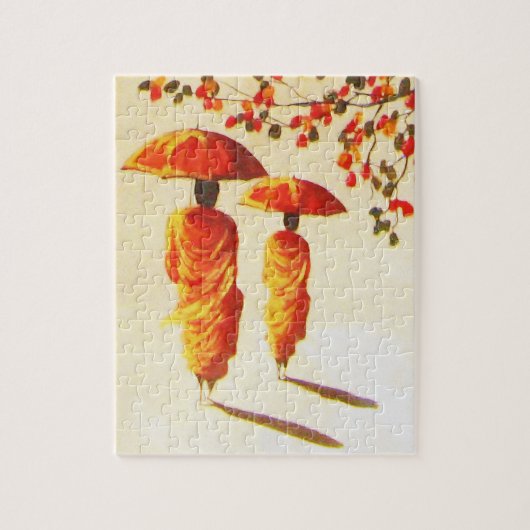 2 Laotiaanse boeddhistische monniken Legpuzzel (Verticaal)