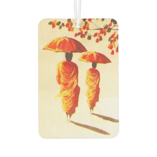 2 Laotiaanse boeddhistische monniken Luchtverfrisser (Achterkant)