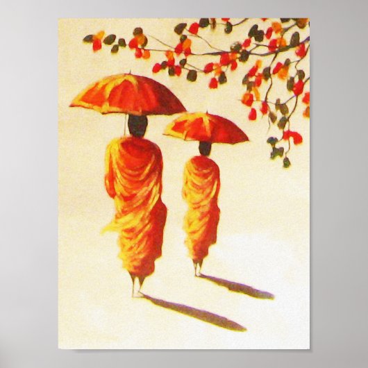 2 Laotian Buddhist Monks Poster (Voorkant)
