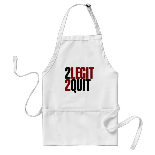 2 Legit 2 Quit Funny 80s Standaard Schort (Voorkant)