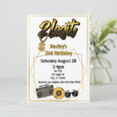 2 Legit, Musical 2nd Birthday invitation Kaart (Staand voorkant)