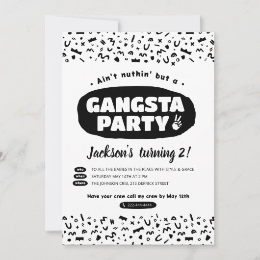 2 Legit to Quit, 90s Hip Hop Birthday Kaart (Voorkant)