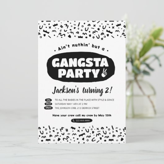 2 Legit to Quit, 90s Hip Hop Birthday Kaart (Staand voorkant)