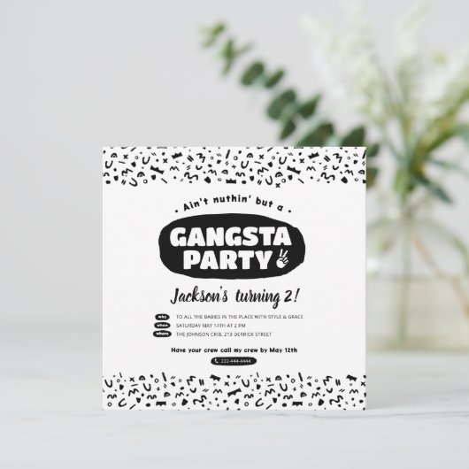 2 Legit to Quit, 90s Hip Hop Birthday Kaart (Staand voorkant)