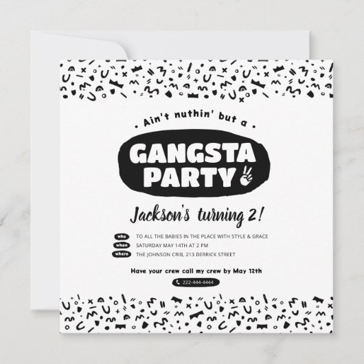 2 Legit to Quit, 90s Hip Hop Birthday Kaart (Voorkant)