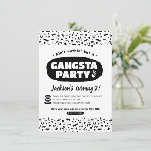 2 Legit to Quit, 90s Hip Hop Birthday Kaart (Staand voorkant)