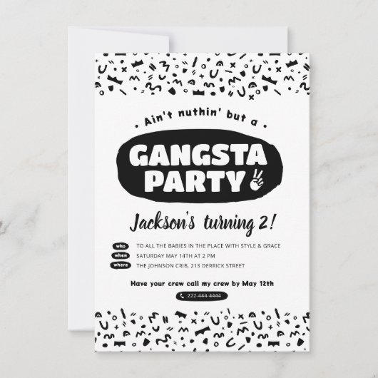 2 Legit to Quit, 90s Hip Hop Birthday Kaart (Voorkant)