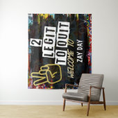 2 Legit, TWO, Hip hop Birthday, tweede verjaardag Wandkleed (In situ)