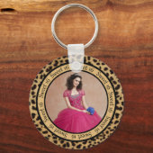 #2 Leopard Print Foto Sweet 16 Sleutelhanger (Voorkant)