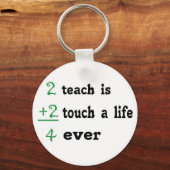 2 les is 2 aanraking met een leven 4 ooit sleutelhanger (Voorkant)