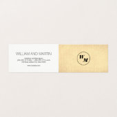 2 Letter Monogram/bedrijf Visitekaartje (Buitenkant ongevouwen)