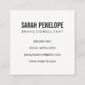 2 Letter verticaal monogram Vierkante Visitekaartje (Achterkant)