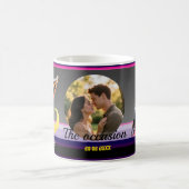 2 letters, 2 names, an occasion, a picture & Date Koffiemok (Center)