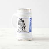 2 Leuke Auto Auto Thema Cartoons om te personalise Bierpul (Voorkant links)