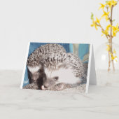 2 leuke egels kaart (Gele Bloem)