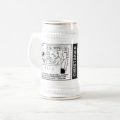 2 Leuke Optician Thema Cartoons om te personaliser Bierpul (Voorkant links)