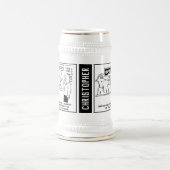 2 Leuke Optician Thema Cartoons om te personaliser Bierpul (Center)