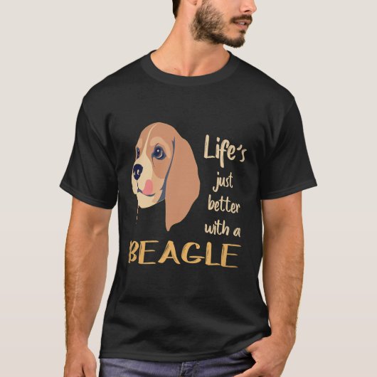 2 Leven is gewoon beter met een Beagle T-shirt (Voorkant)