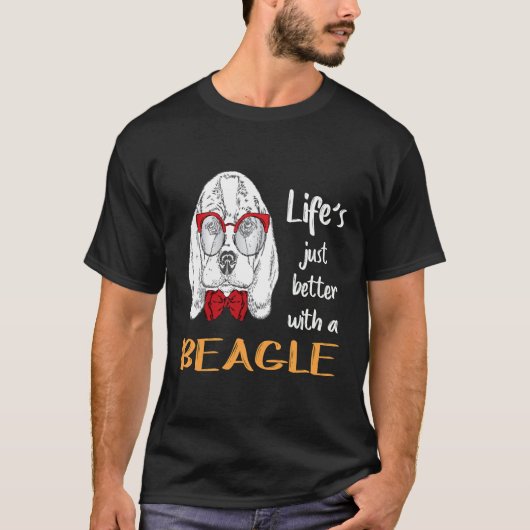 2 Leven is gewoon beter met een beagle T-shirt (Voorkant)