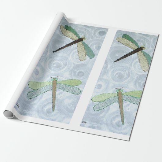 2 libellen #1 cadeaupapier (Uitgerold)