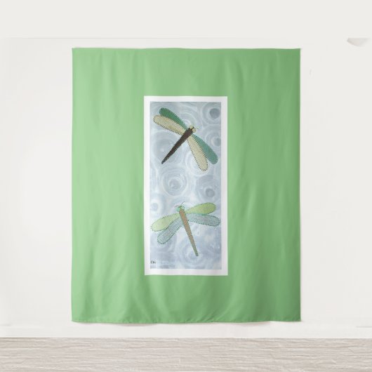 2 libellen #1 wandkleed (Voorkant)