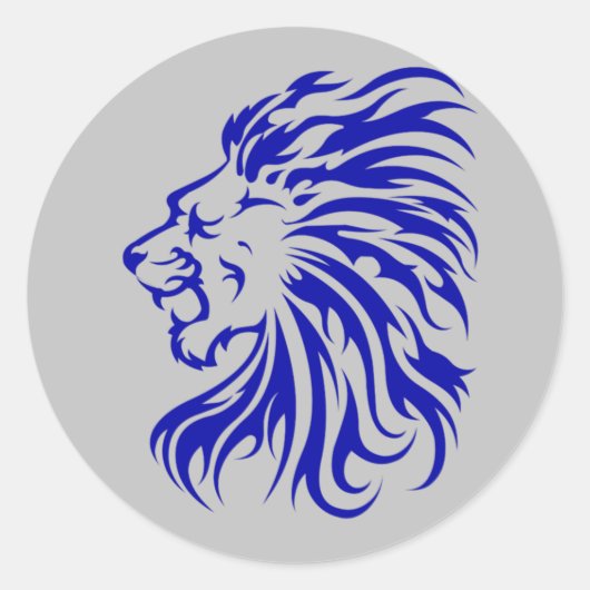 2.lion de koning van oerwoud, geschenken voor leeu ronde sticker (Voorkant)