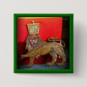 2" Lion Judah Badge Vierkante Button 5,1 Cm