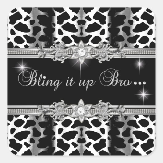 2 Lisa Bling Sticker Kleine Vierkant (Voorkant)