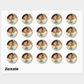 2 Little Angels Draped in Blue Ronde Sticker (Vel)