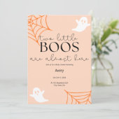 2 Little Boos Twin Baby shower Kaart (Staand voorkant)