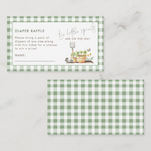2 Little Sprouts Tweeling Luier Raffle Baby Shower Informatiekaartje