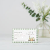 2 Little Sprouts Twins Diaper Raffle Baby Shower  Informatiekaartje (Staand voorkant)