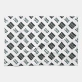 2 Logo's Diagonal Repeating Logo | White Theedoek (Horizontaal)