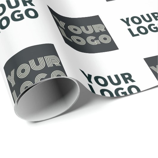 2 Logo's Eenvoudig Herhalend Logo | Wit Cadeaupapier (Rol Hoek)