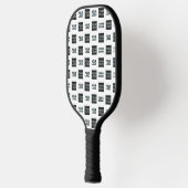 2 Logo's Eenvoudig Herhalend Logo | Wit Pickleball Paddle (Links)