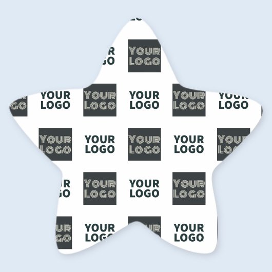 2 Logo's Eenvoudig Herhalend Logo | Wit Ster Sticker