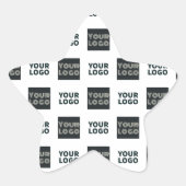 2 Logo's Eenvoudig Herhalend Logo | Wit Ster Sticker (Voorkant)