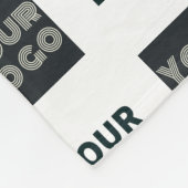 2 Logo's eenvoudige herhalende Logo | Wit Fleece Deken (Hoek)