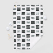 2 Logo's eenvoudige herhalende Logo | Wit Golfhanddoek (Insitu)