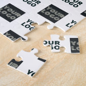 2 Logo's eenvoudige herhalende Logo | Wit Legpuzzel (Zijkant)