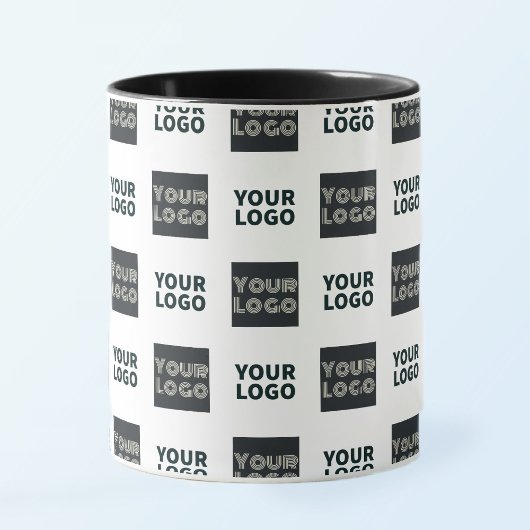 2 Logo's eenvoudige herhalende Logo | Wit Mok