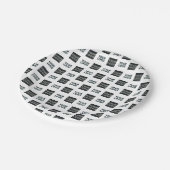 2 Logo's eenvoudige herhalende Logo | Wit Papieren Bordje (Gekanteld)