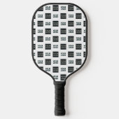 2 Logo's eenvoudige herhalende Logo | Wit Pickleball Paddle (Voorkant)
